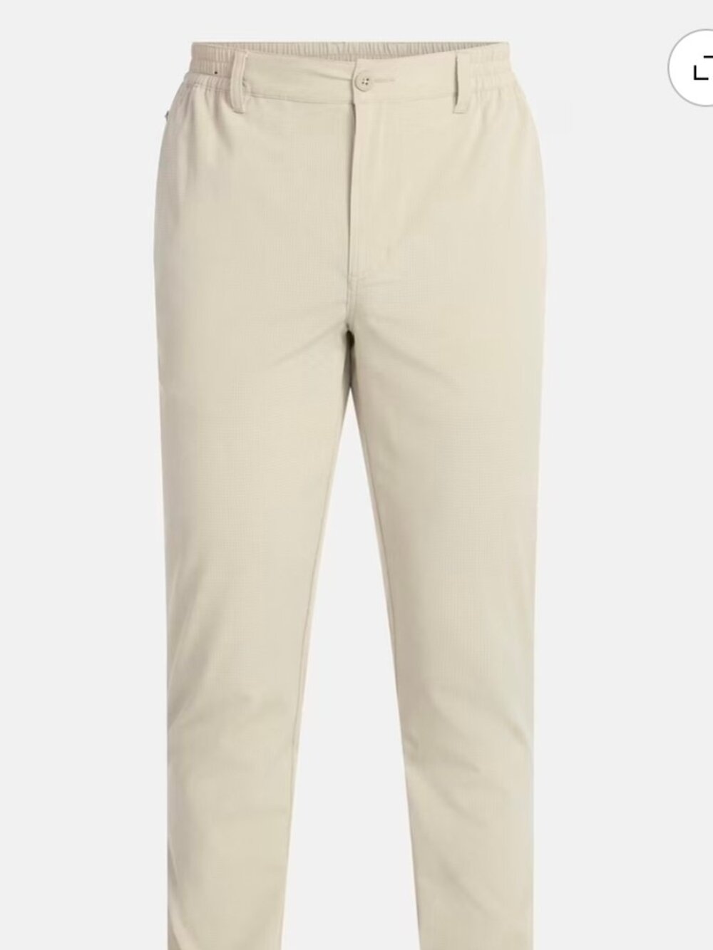 Birdie Bound Men's Active Fabric Golf Pants 3XL Beige Athletic Taper Stretch